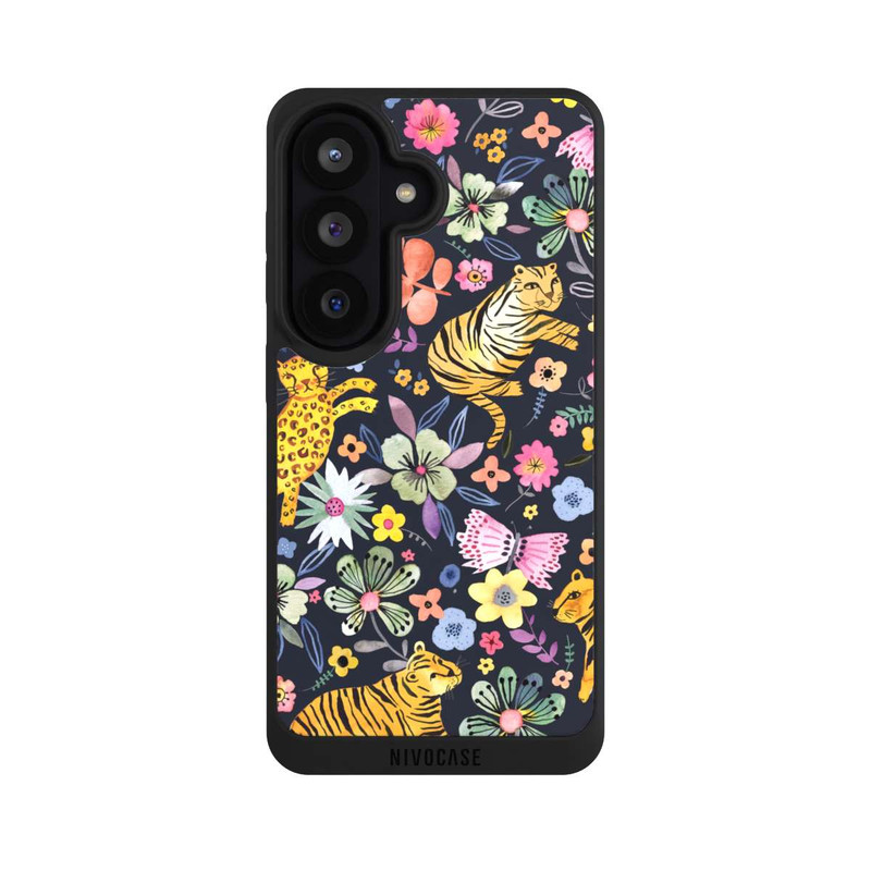 Galaxy S26 NIVOpure Frühlingsblumen mit Tiger schwarz