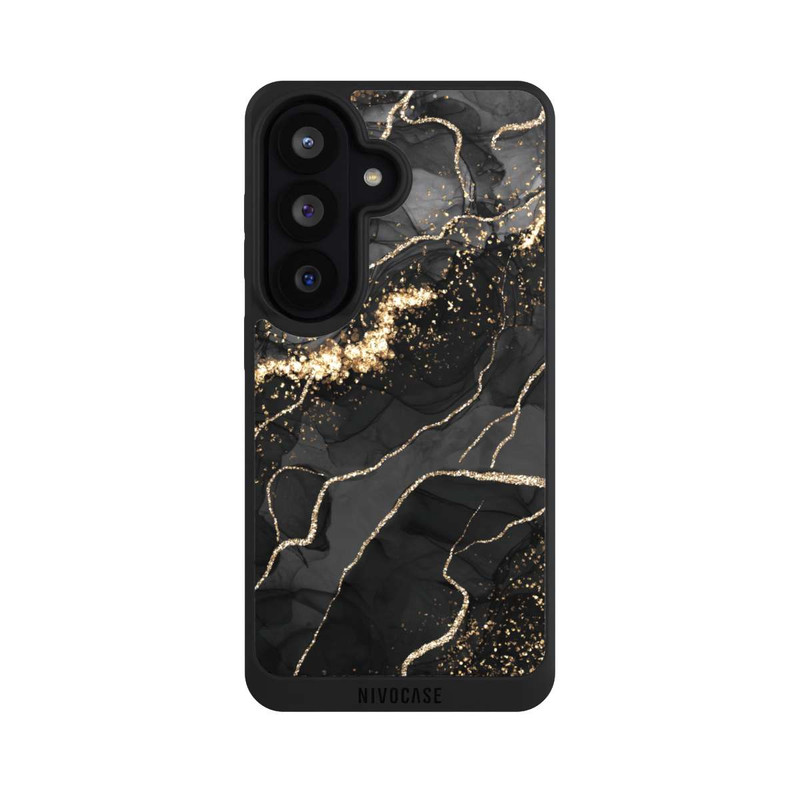 Galaxy S26 NIVOpure Dark Marble Swirls Gold Look