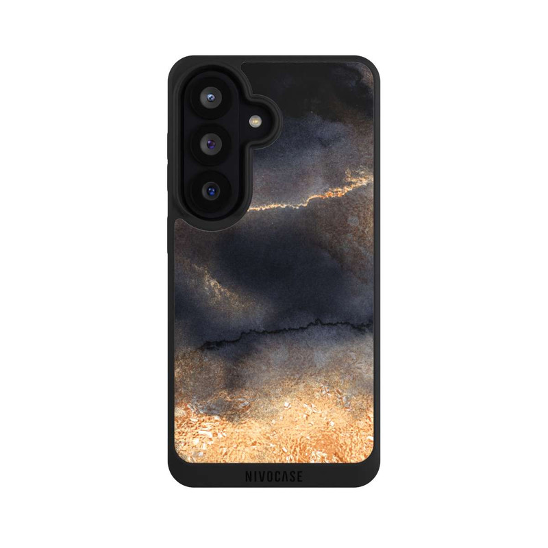 Galaxy S26 NIVOpure Black Marble Gold Dust Look