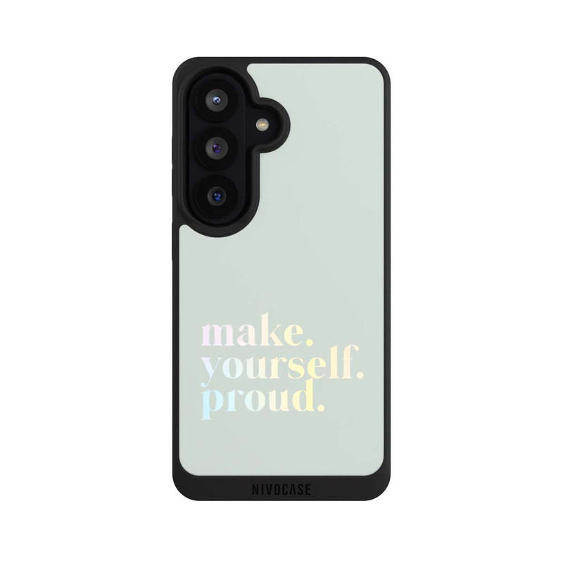 Galaxy S26 NIVOpure Make Yourself Proud Zitat-Minze und Farbverlauf