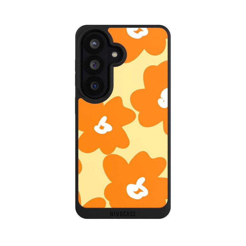 Galaxy S26 NIVOpure Retro floral pattern Päivi yellow orange