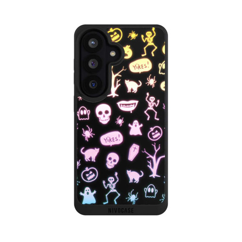 Samsung Galaxy S26 NIVOpure Neon Halloween Stickers Black Background