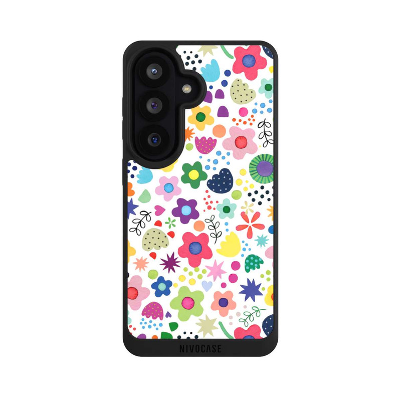 Galaxy S26 NIVOpure Fleurs psychédéliques colorées