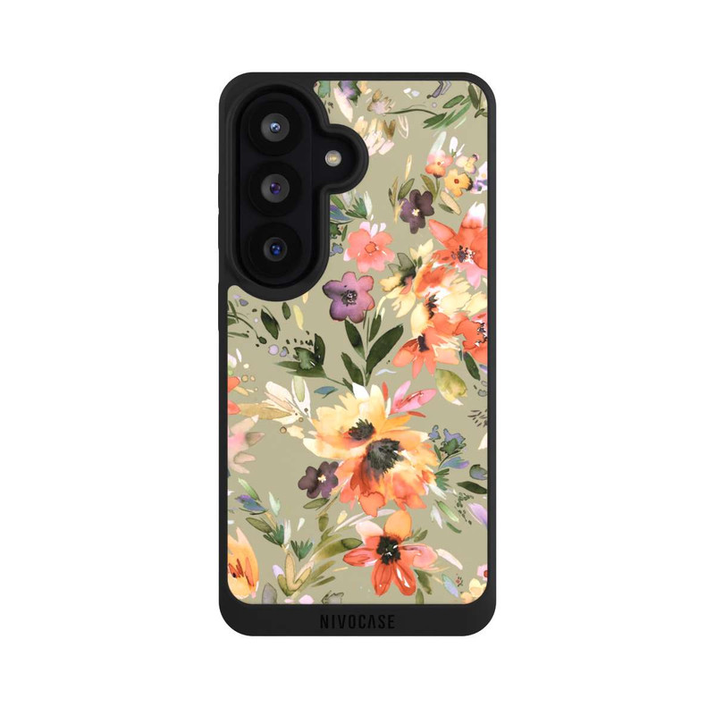 Galaxy S26 NIVOpure Painterly Tropical Flowers Sage Green