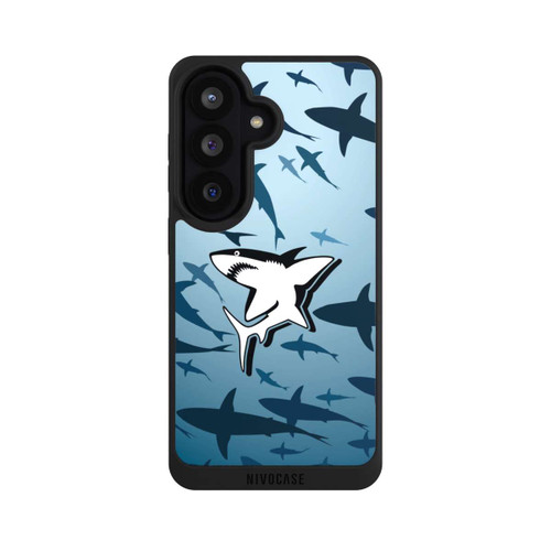 Samsung Galaxy S26 NIVOpure Haie Muster Blau