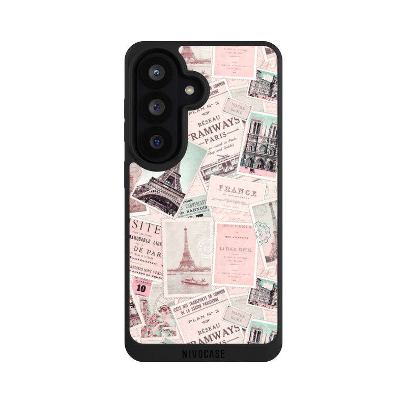 Galaxy S26 NIVOpure Vintage Paris Postcards Pattern