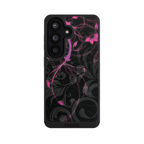 Samsung Galaxy S26 NIVOpure Black and Pink Autumn Flowers 