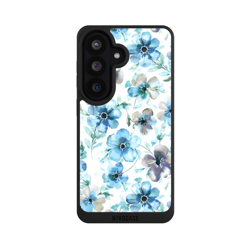 Galaxy S26 NIVOpure Motif de fleurs bleues Tendance