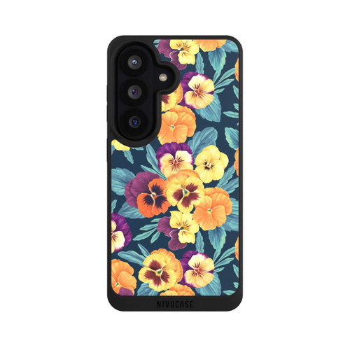 Samsung Galaxy S26 NIVOpure Pansies on Navy