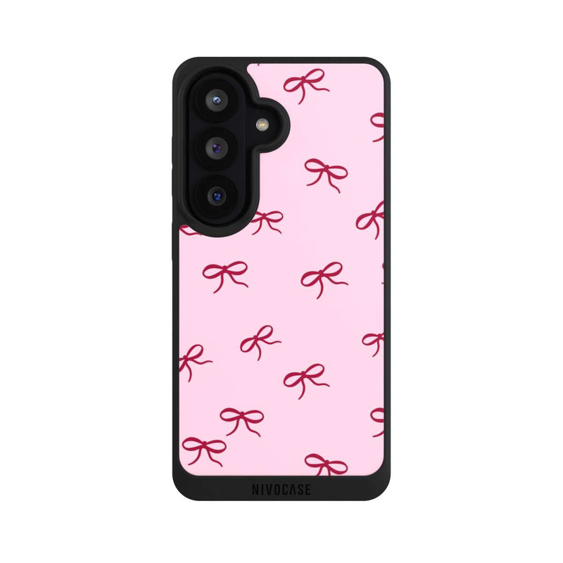 Galaxy S26 NIVOpure Bows Red Pink Pattern