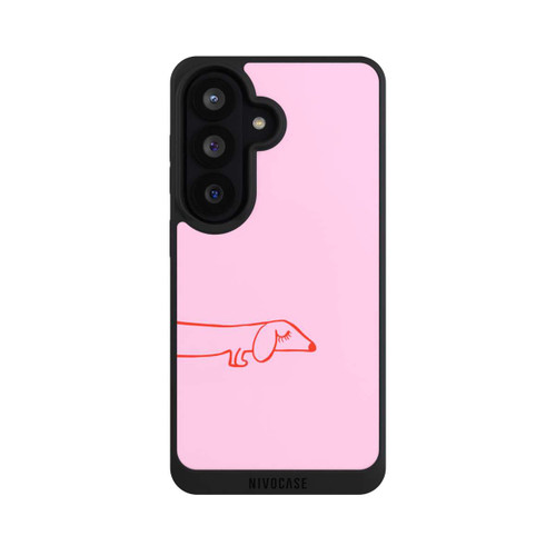 Samsung Galaxy S26 NIVOpure Dachshund Illustration Pink