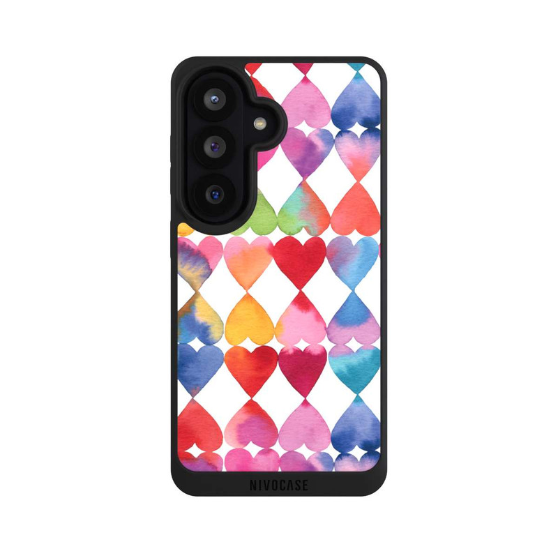 Galaxy S26 NIVOpure Buntes Herz Watercolor Muster