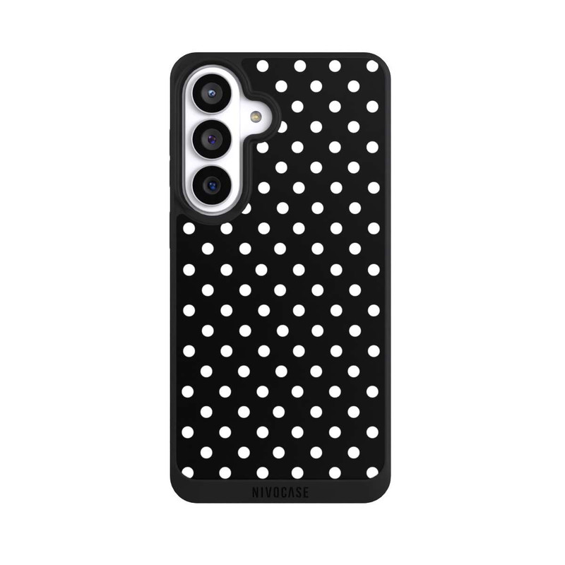 Galaxy S26+ NIVOpure Polka Dots Schwarz und Weiß
