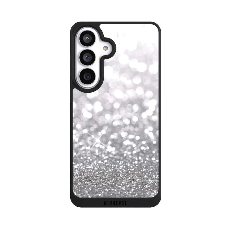 Galaxy S26+ NIVOpure Pluie de Paillettes Argentées Look