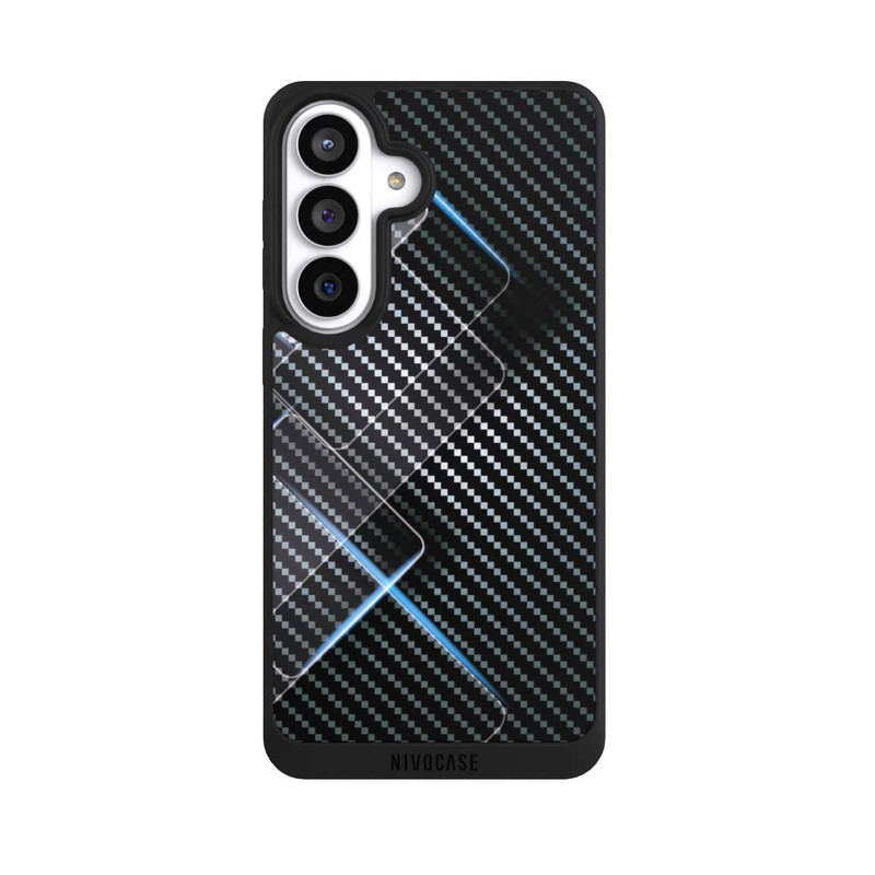 Galaxy S26+ NIVOpure Blaue Linien auf Karbon