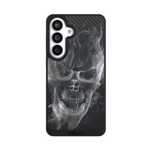 Samsung Galaxy S26+ NIVOpure rauchender Totenkopf Carbon