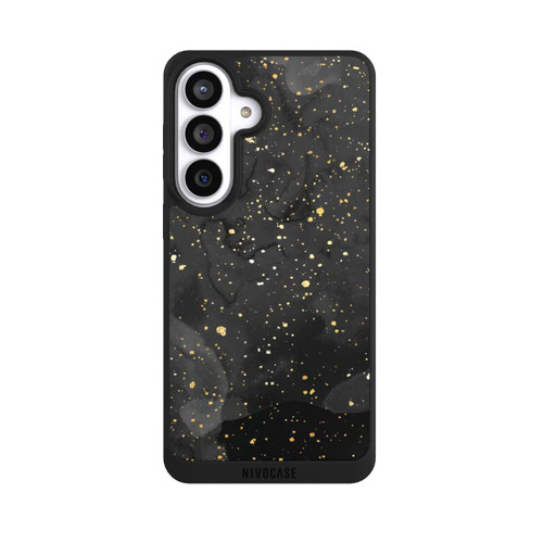 Samsung Galaxy S26+ NIVOpure Glitzernder Marmor-Schwarz-Gold-Look