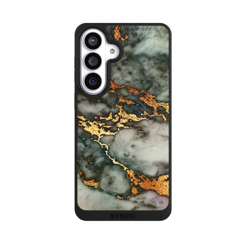 Galaxy S26+ NIVOpure Grauer und goldener Marmor Look