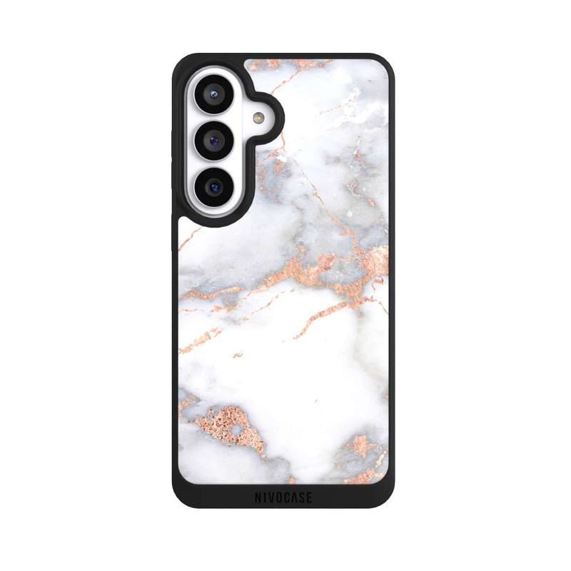 Galaxy S26+ NIVOpure Weißer und goldener Marmorlook