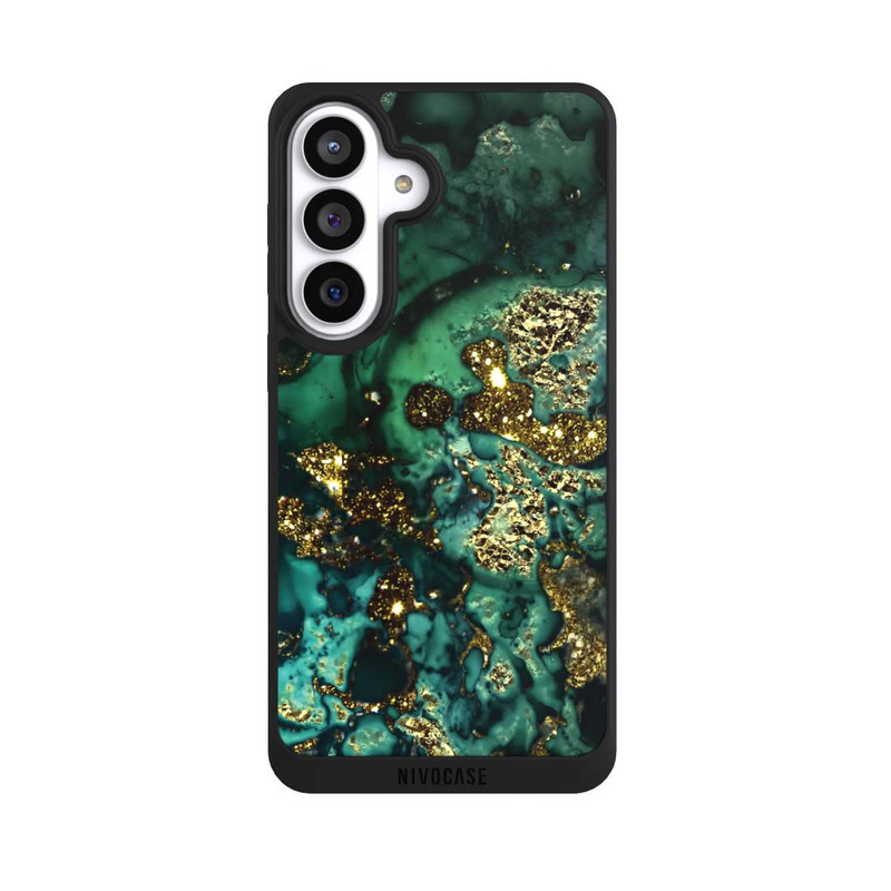 Galaxy S26+ NIVOpure Cyan Glitzer Marmorlook