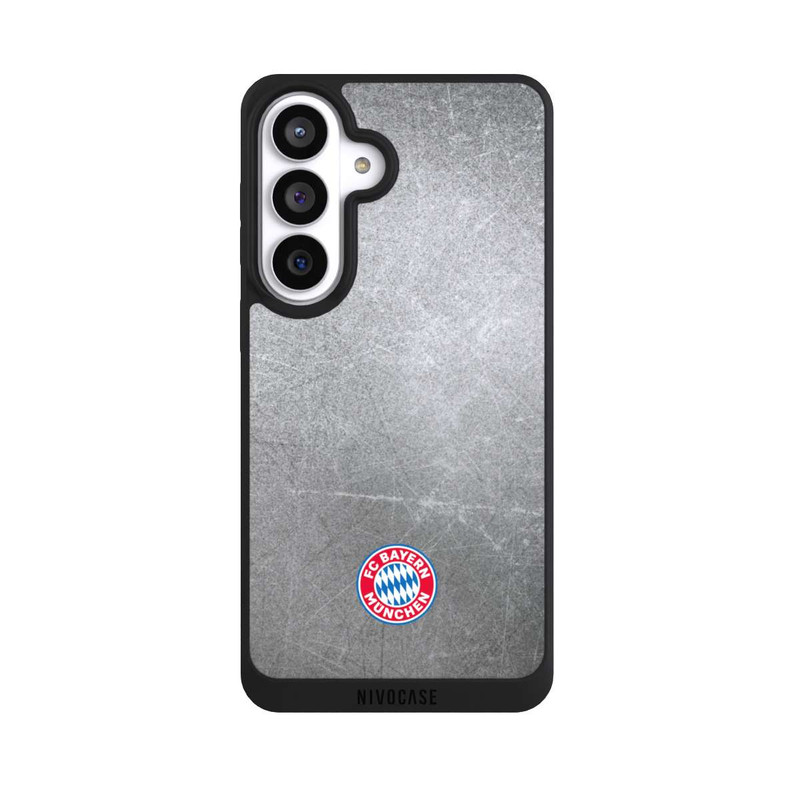 Galaxy S26+ NIVOpure Klassisches FCB Logo Klein - Bunt auf Metalllook
