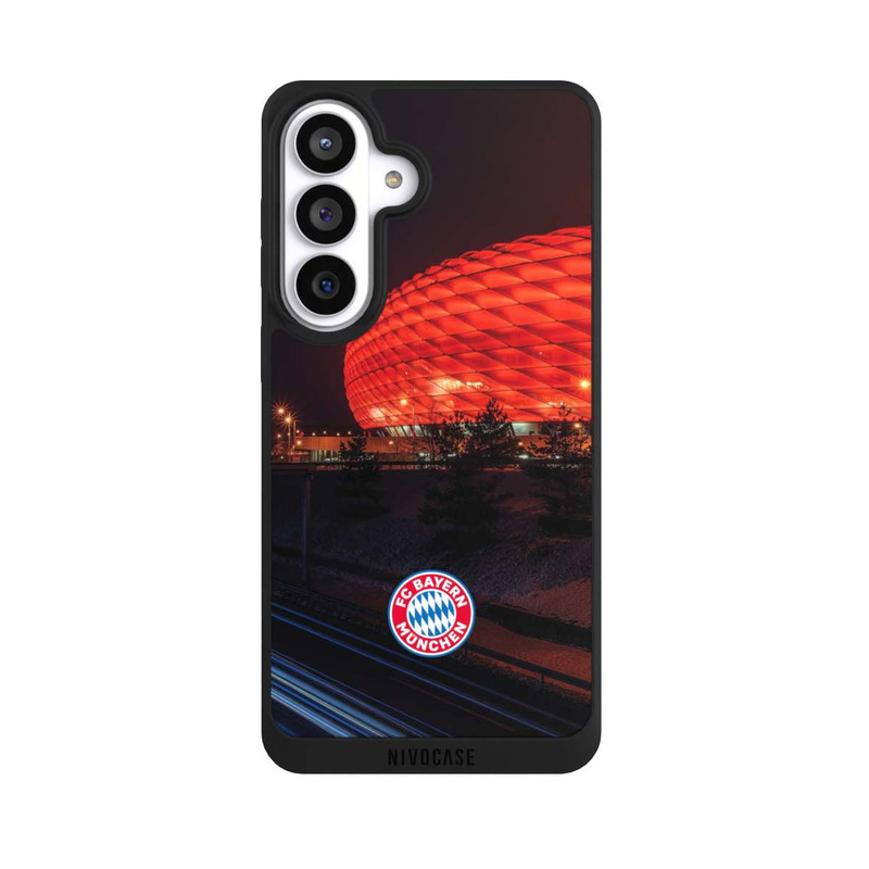 Galaxy S26+ NIVOpure Allianz Arena bei Nacht FCB