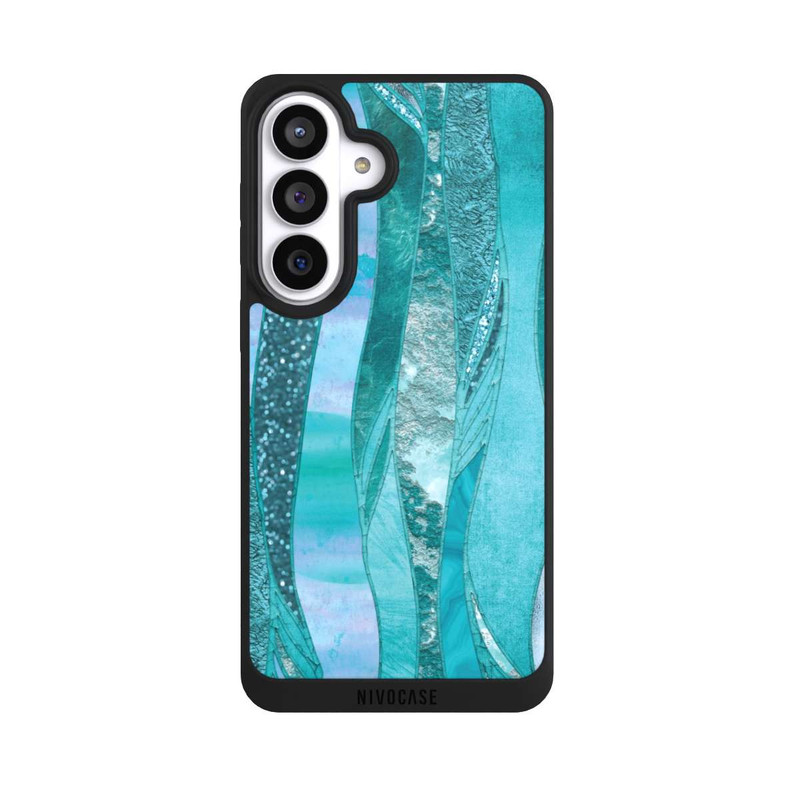Galaxy S26+ NIVOpure glamouröser Glitzerlook blau