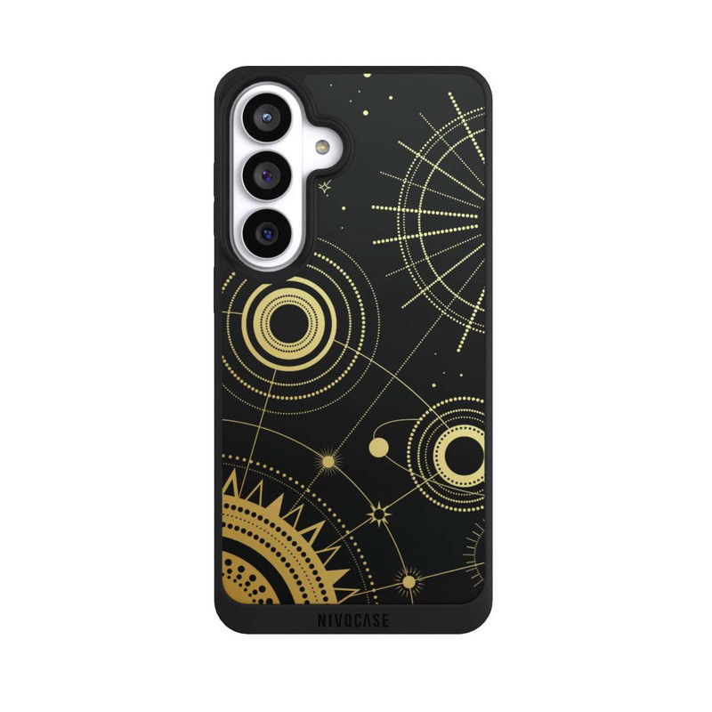 Galaxy S26+ NIVOpure Schwarzer und goldener Look Abstrakt