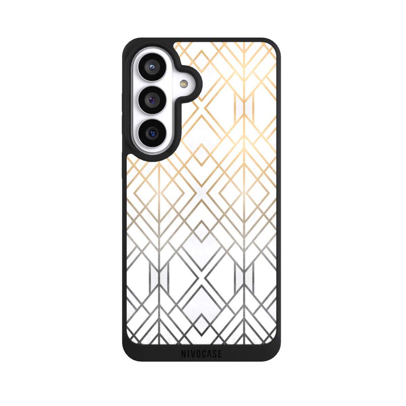 Galaxy S26+ NIVOpure Gold und Grauer Geo Golddruck