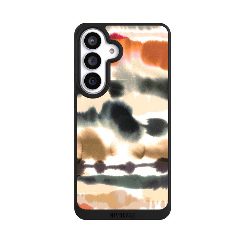 Galaxy S26+ NIVOpure Weiche nautische Aquarelllinien Orange