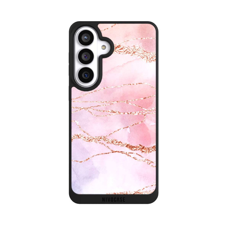 Galaxy S26+ NIVOpure Marmor Girly Rose Look Pailleté