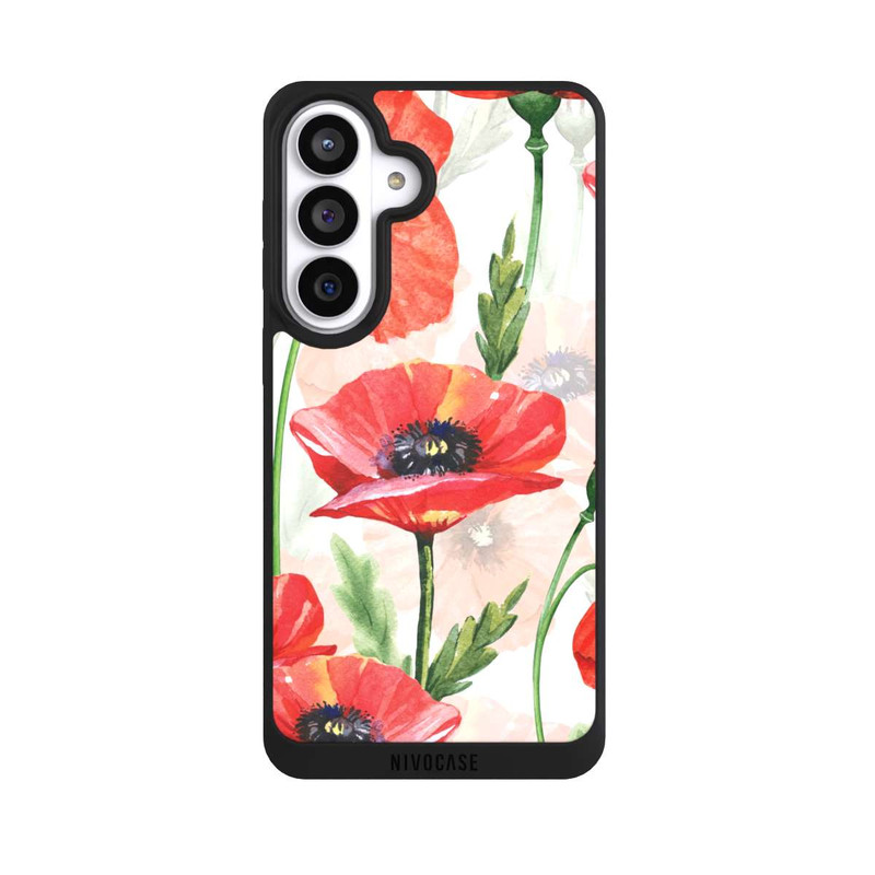 Galaxy S26+ NIVOpure Wasserfarbe Mohnblumen