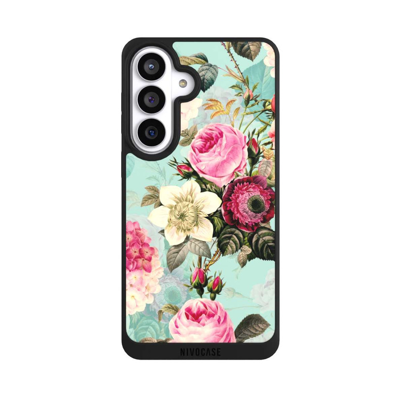 Galaxy S26+ NIVOpure Türkisfarbene Rosentapete