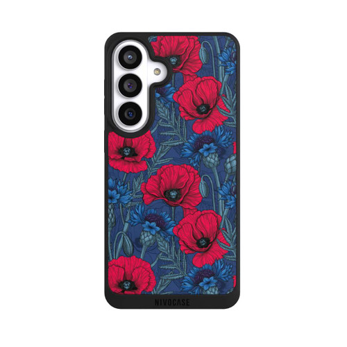 Samsung Galaxy S26+ NIVOpure Poppies and Cornflowers on Blue