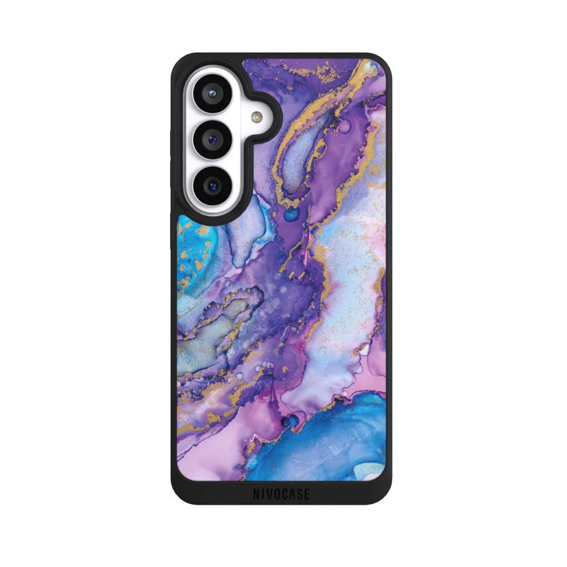 Galaxy S26+ NIVOpure Encre tourbillonnante violette et bleue