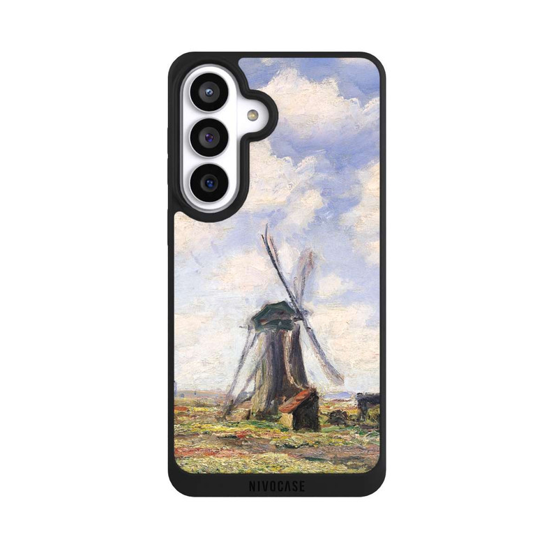 Galaxy S26+ NIVOpure Tulpenfelder mit der Rijnsburger Windmühle von Claude Monet