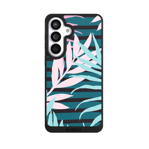 Samsung Galaxy S26+ NIVOpure Pastel Jungle Leaves Pink Teal Seamless