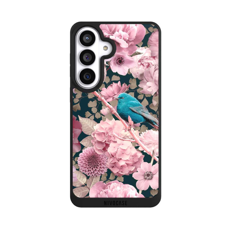 Galaxy S26+ NIVOpure Spatzen im rosa Blumenmuster