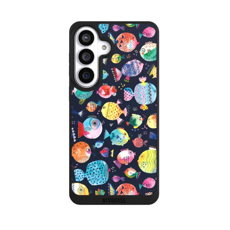 Galaxy S26+ NIVOpure Strandkugelfische Kinder Marineblau