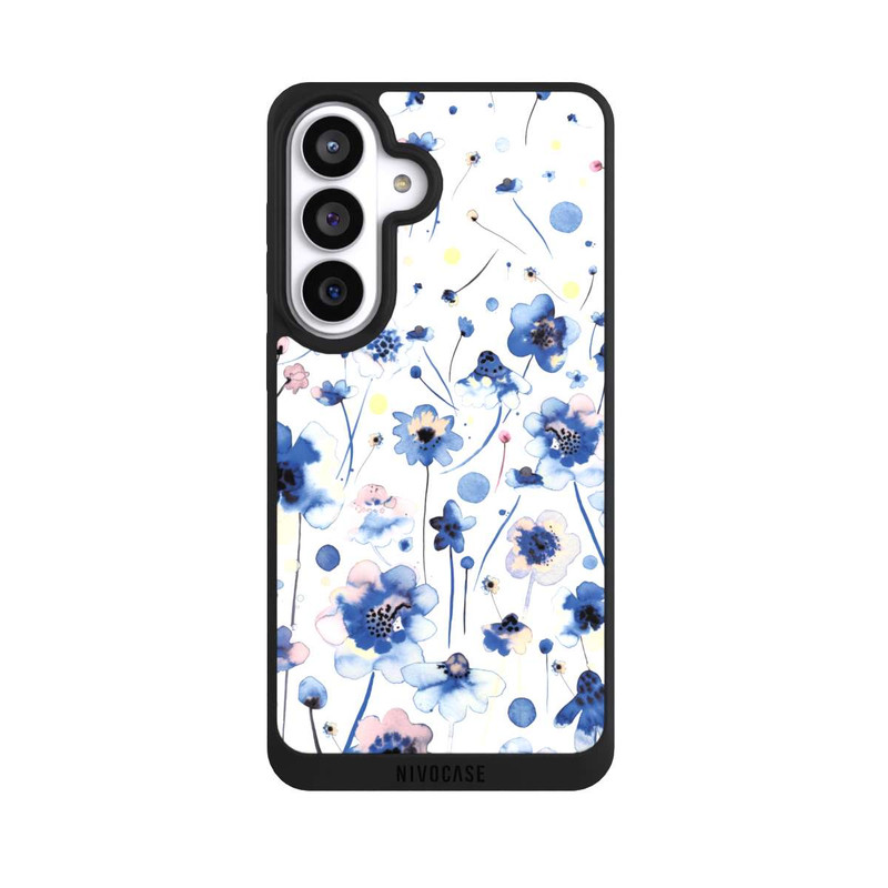Galaxy S26+ NIVOpure Aquarelltinte blaue Blumen