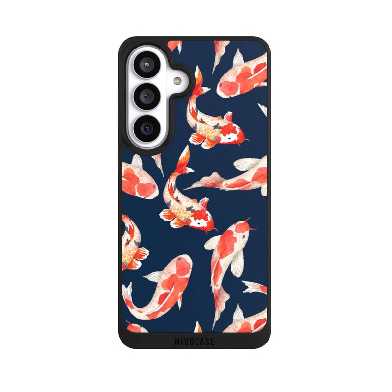 Galaxy S26+ NIVOpure Poisson corail sur fond bleu