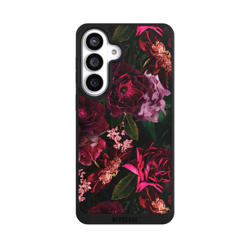 Samsung Galaxy S26+ NIVOpure Dark Red and Pink Flowers