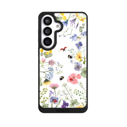 Samsung Galaxy S26+ NIVOpure Bunte Frühlingsblumen und Bienen