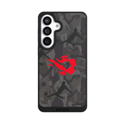 Samsung Galaxy S26+ NIVOpure Belgian Red Flames Camouflage Grey