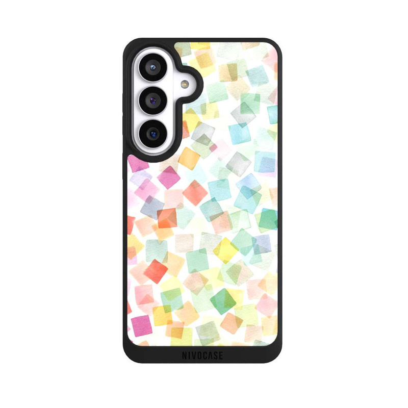 Galaxy S26+ NIVOpure Konfetti geometrische Plaids Regenbogen