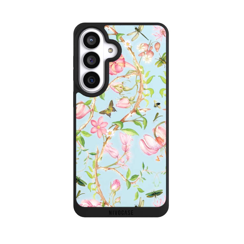 Galaxy S26+ NIVOpure Vintage botanische Blumen in blau