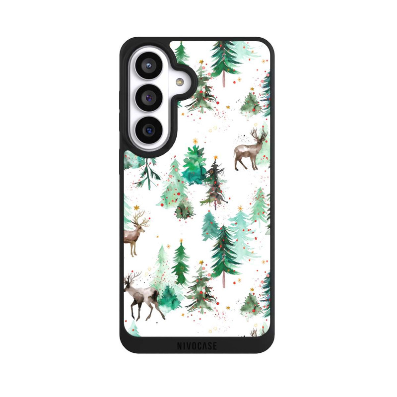 Galaxy S26+ NIVOpure Hirsche und Winterweihnachtsbäume
