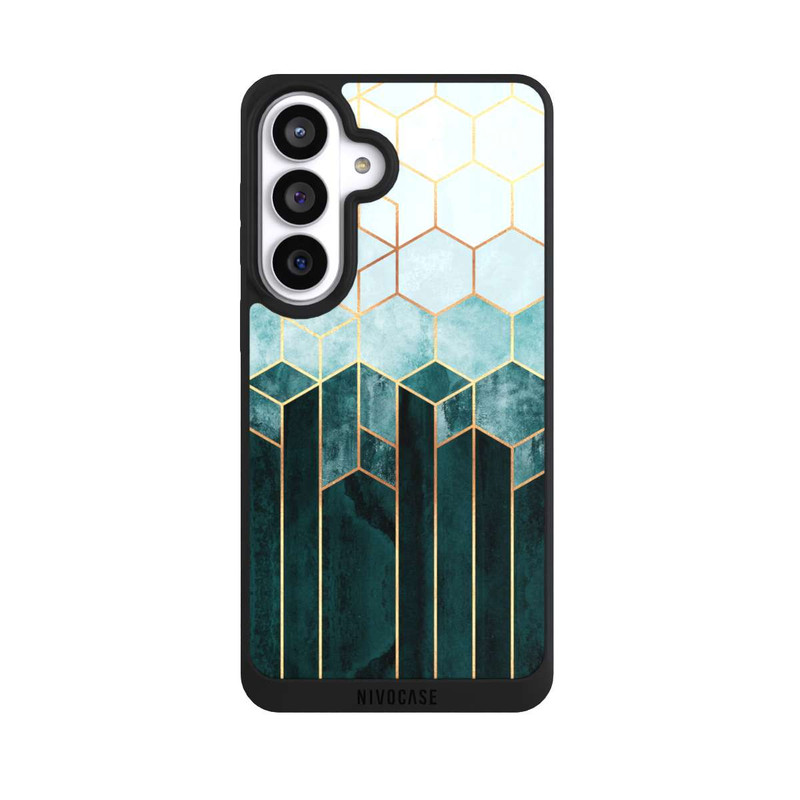 Galaxy S26+ NIVOpure Teal Hexagons