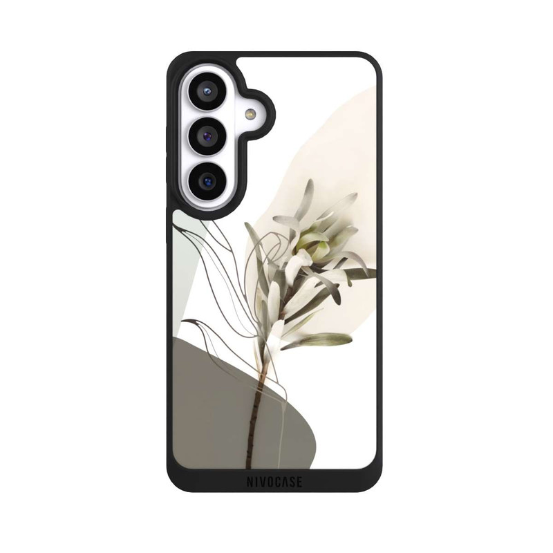 Galaxy S26+ NIVOpure Boho Line Art Olivgrün