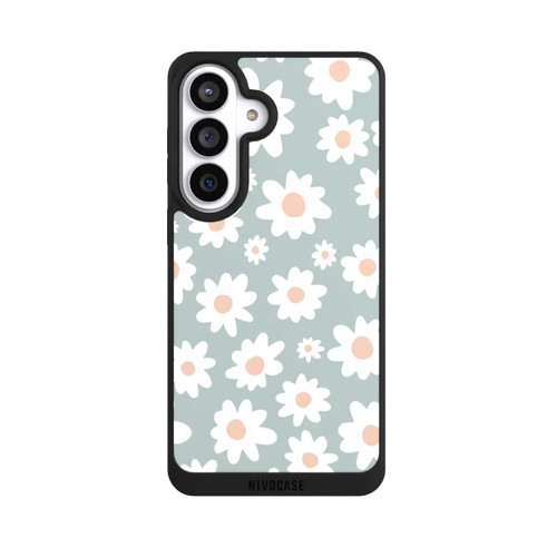 Samsung Galaxy S26+ NIVOpure Daisy Flower Seamless Pattern Green